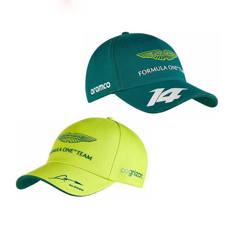 2023 Aston Martin F1 Race Team Alonso Baseball Snapback Cap Racing Hat For Women Men