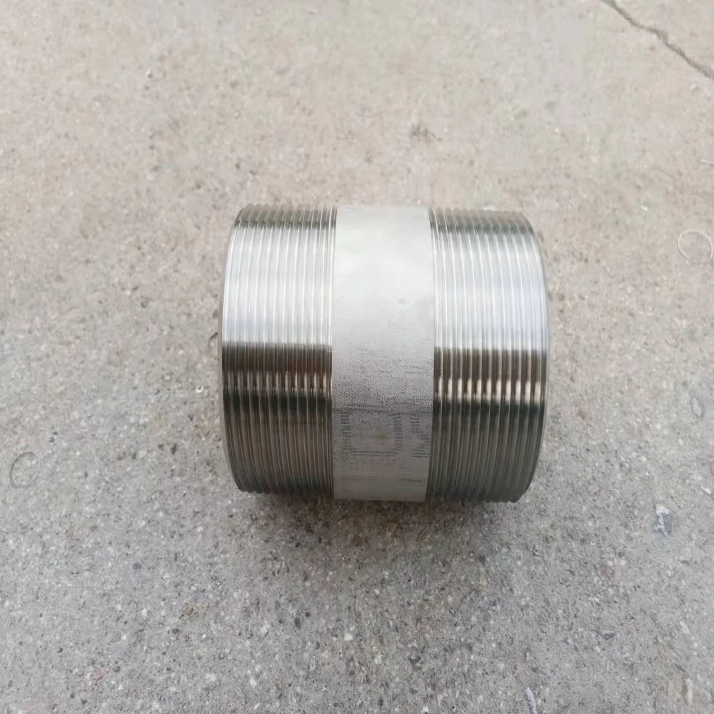 
china factory stainless steel pipe fittings Stainless Steel Barrel Nipple 304 316 150lbs both threaded ends 