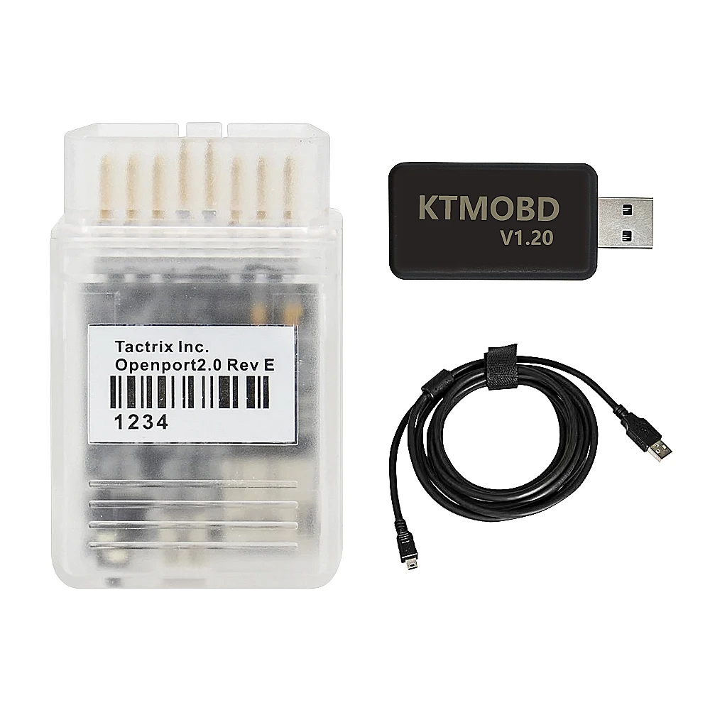 KTM OBD V1.20 OBD V1.95 With USB Dongle Full Set  K-TM OBD ECU Programmer