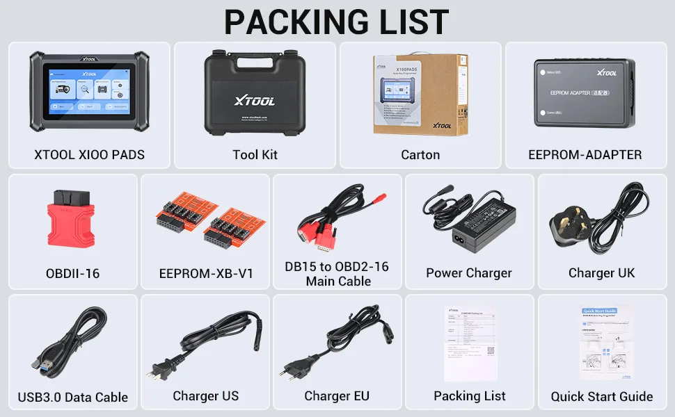 2024 XTOOL X100 колодка колодки автомобильный программный ключ OBD2 диагностический инструмент все ключи утраченные обновления X100PAD X100PAD2 с EEPROM