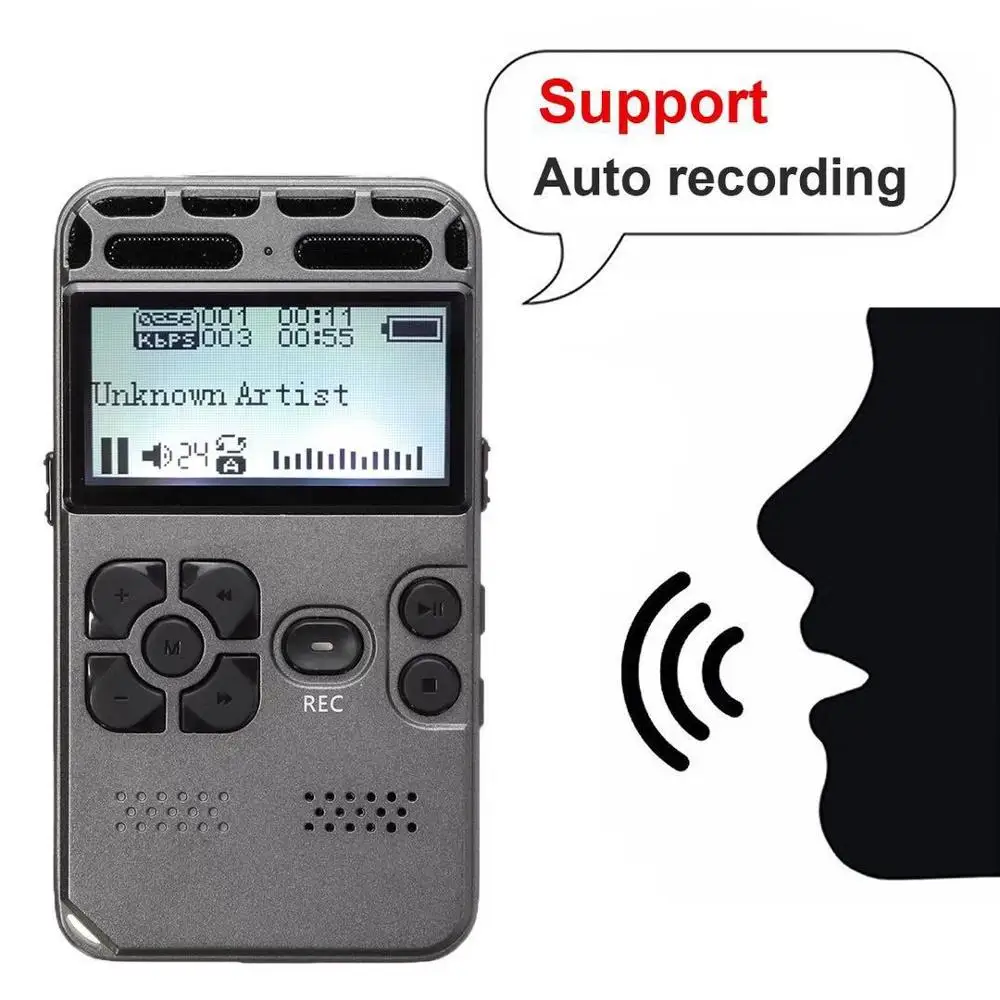 SK502 One-button Record Noise Reduction Dictaphone USB Rechargeable Professional HD Digital Voice Recorder