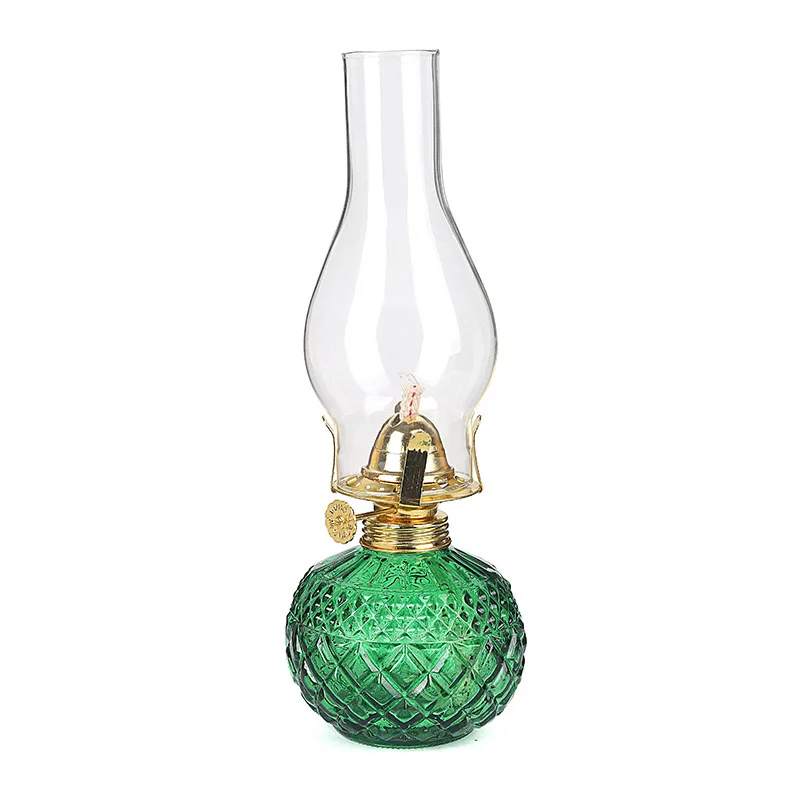 Modern Antique Vintage Decorative Electric Mini Round Glass Kerosene Oil Rustic Table Lamps