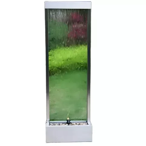 Glass Waterfall With LED Lights for Indoor Outdoor Garden Ornaments