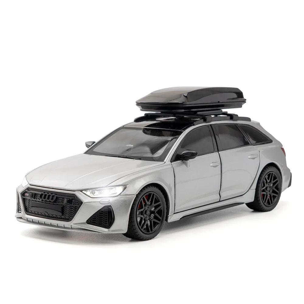 Моделирование литья под давлением автомобиля toy1:24 Audi RS6 легированная модель автомобиля оттянуть звук и легкий металлический коллекционный автомобиль m