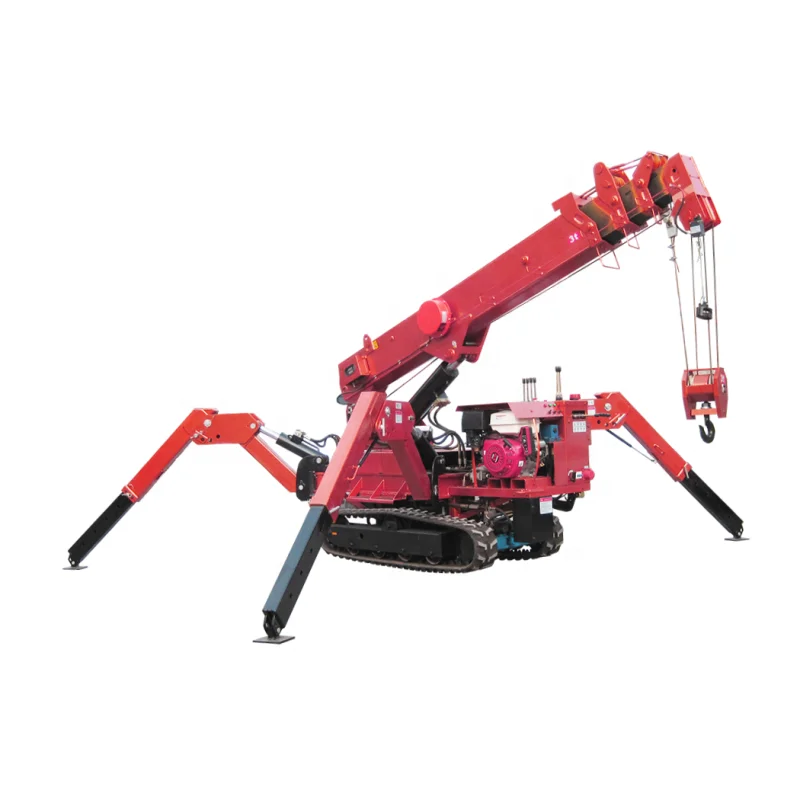 CE Certificate 1ton 2ton 3ton mini spider telescopic crawler cranes for construction works
