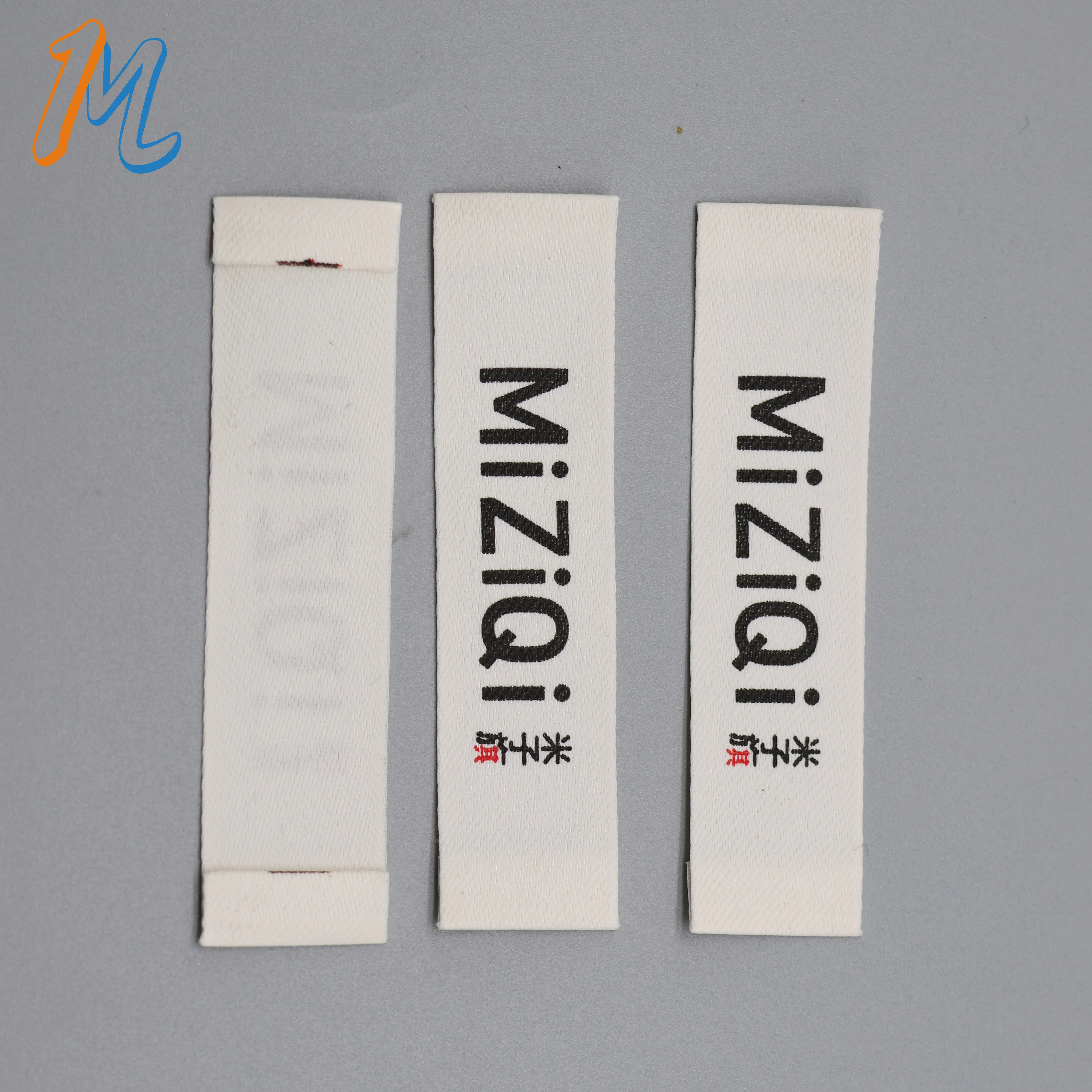 Factory Price Private Woven Damask Satin Brand Tags Custom Logo Tag Etiquette Personalise Vetement Woven Label For Clothes Print