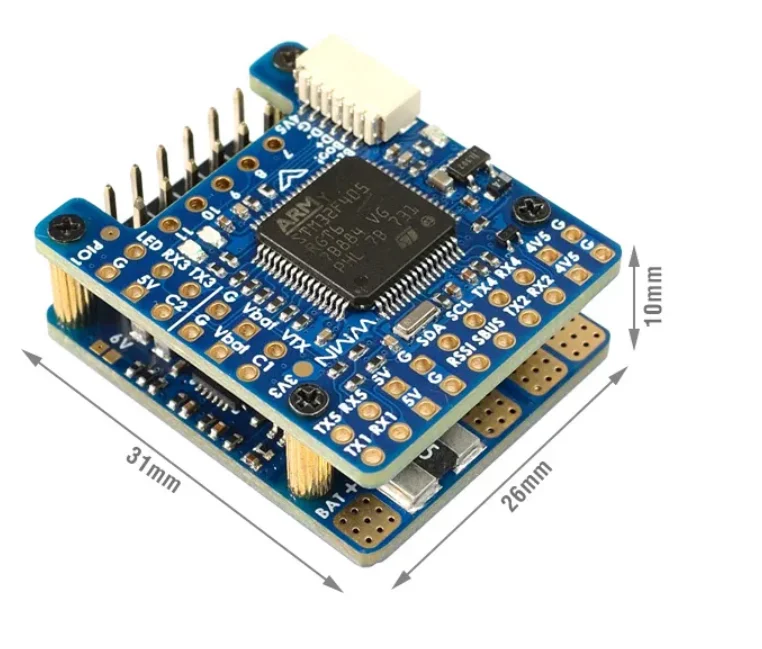Контроллер полета MATEK F405-WMN F405 STM32F405RGT6 W/ Baro OSD Blackbox 132A с функцией определения тока 2-6S Lipo для FPV с неподвижным крылом дрона