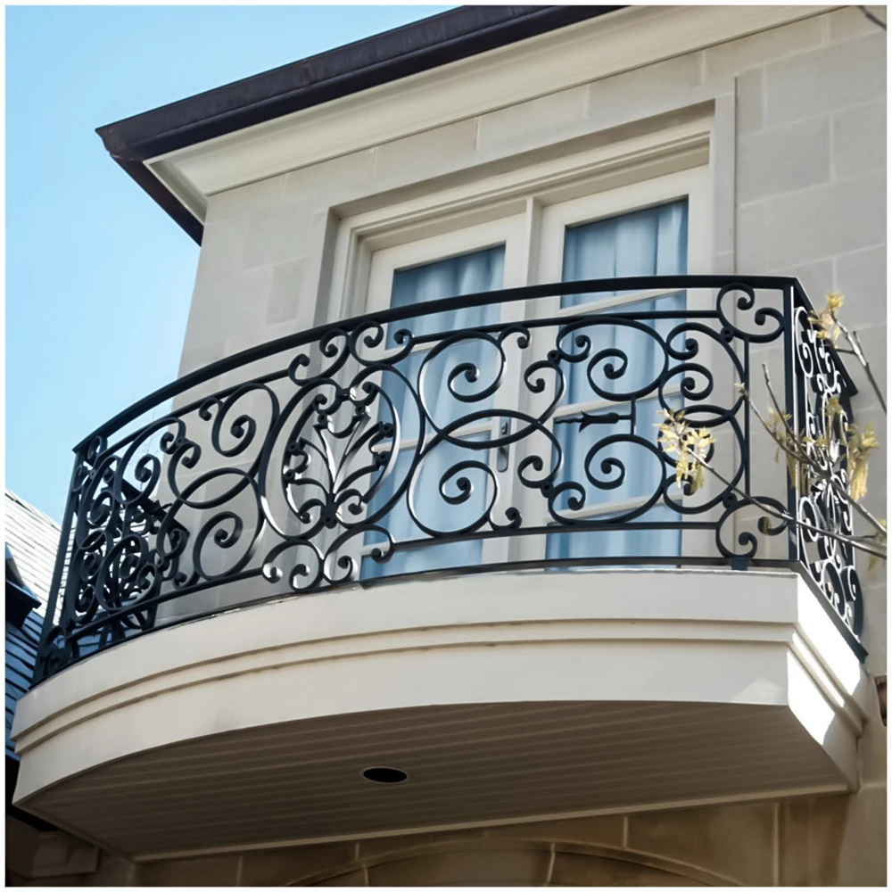 Georgia iron balcony railing featuring artistic iron design and solid construction ideal for residential project