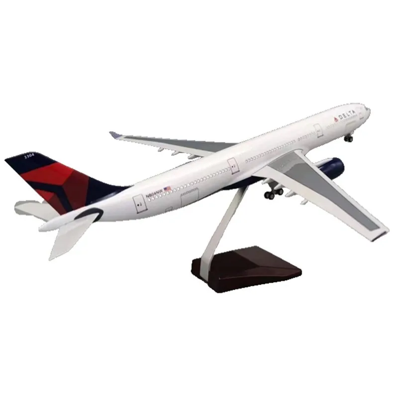 New Resin Material 1:135 Scale 47cm A330 Delta Airline Airplane Model Aircraft for Sale