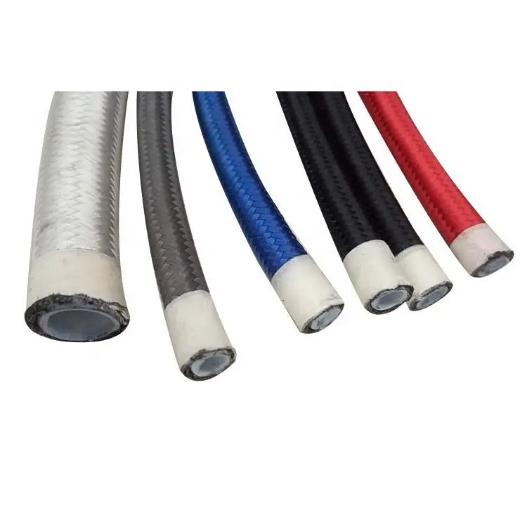 
Flexible High Pressure Stainless Steel Braided Hydraulic PTFE Nylon Covered Oil Cooler Hose 