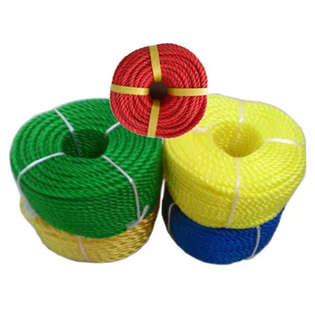 Cheap Polyethylene pp 3-strand twist 6mm 8mm pp packaging rope with logo