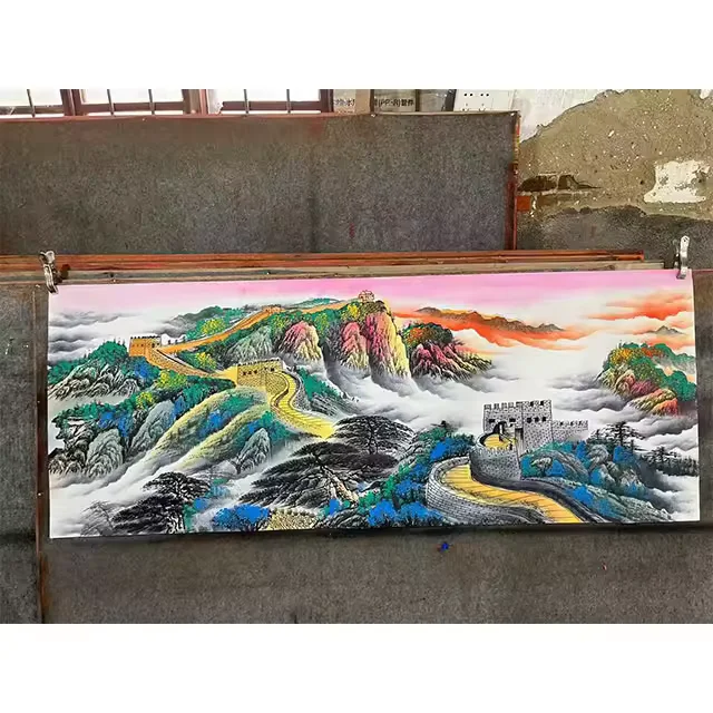 Landscape living room hanging painting office sofa background wall painting Great Wall  decorative painting