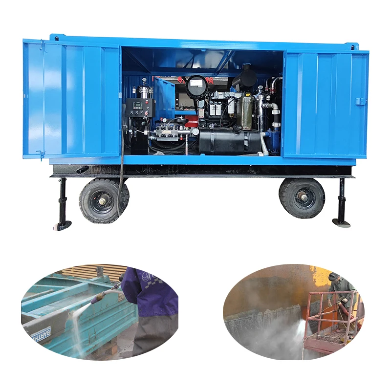 40000Psi Paint Rust Removal High Pressure Water Jet Cleaner Cleaning Hydro Blasting Jetting Machine