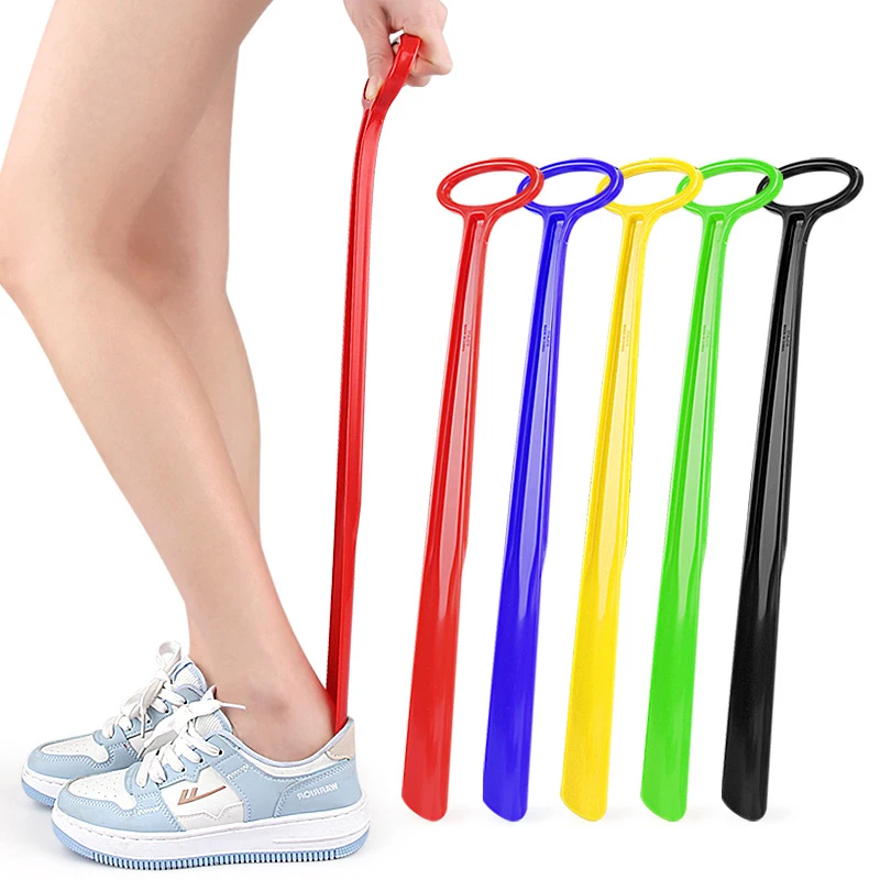 22 inch lazy wearing shoes ABS plastic extra long shoehorn for seniors