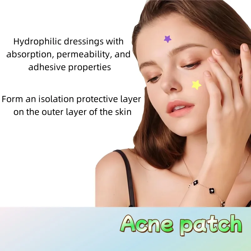 Star Shaped Hydrocolloid Acne Covering Patches Whole Face Care Pimple Patch 60 Spades And 600 Spades Box Convenient Carrying