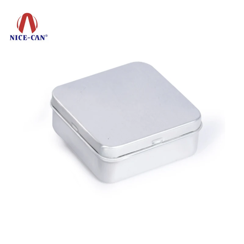 Алюминиевая жестянка прямоугольные сплошной цвет логотипа бесплатные индивидуальные жестяная коробка маленькая квадратная жевательная резинка для хранения