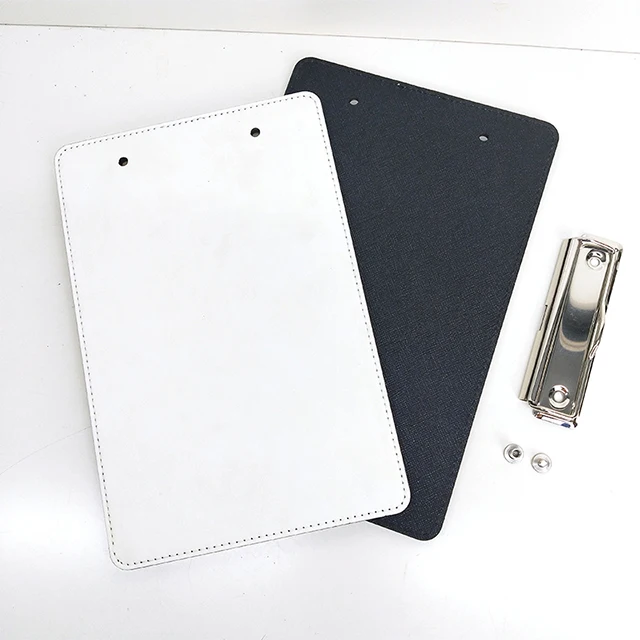 
 White blank leather clip board for heat printing  
