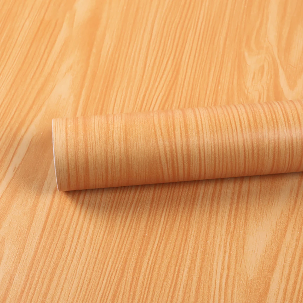 Wholesale Wood Grain Stick Film Self-Adhesive Panel for living room Wood Textured 3D Wallpaper for wall