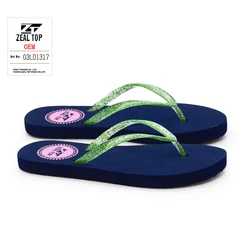 flip flops slipper comfortable leisure custom Rainbow simple solid color glitter slipper flip flop women summer sandals