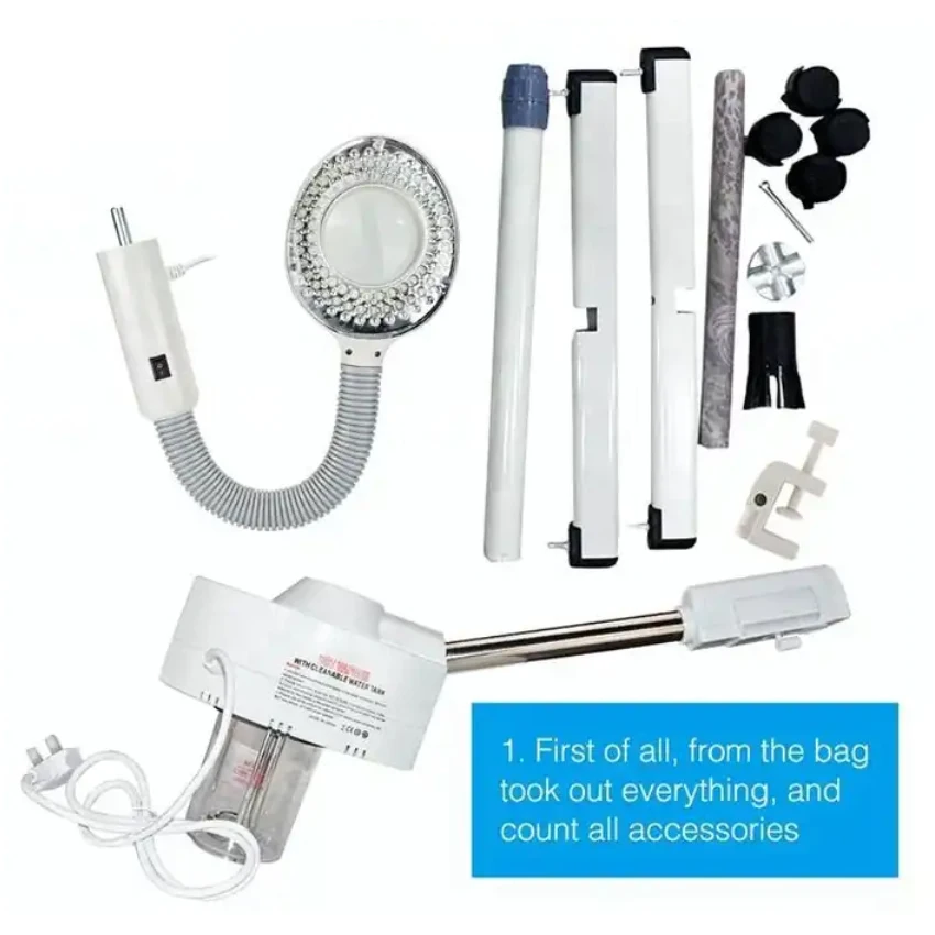 Portable Electric Beauty Salon Facial Steamer Machine Facial Steamer With Magnifying Lamp Morpheus 8 Fractional Machine Steam