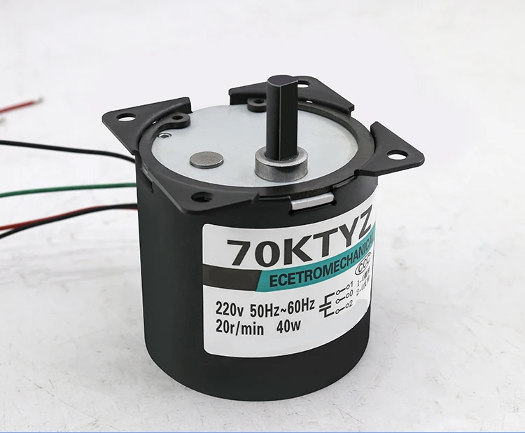 70KTYZ 220V AC синхронный двигатель 40 Вт низкая скорость постоянный магнит генератор переменного тока/двигатель CW/CCW небольшой редуктор электродвигатель