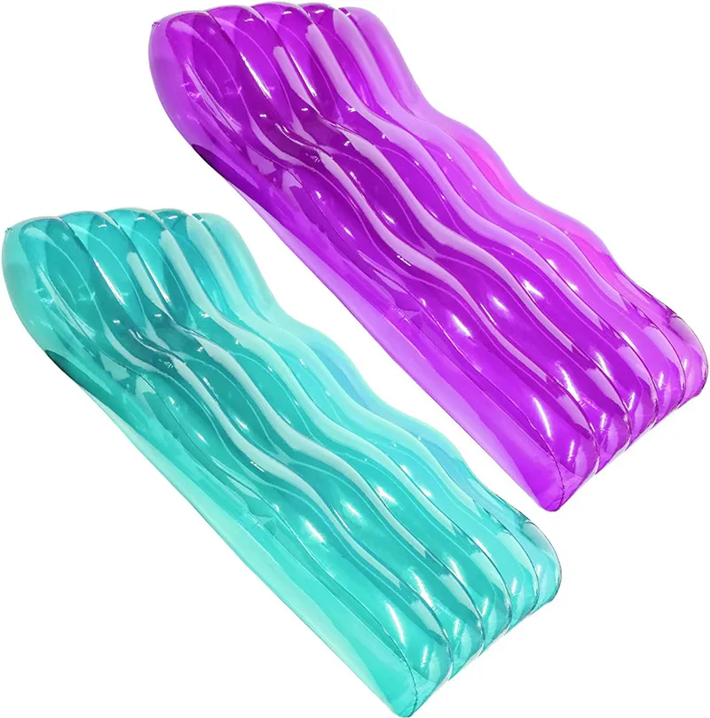 Inflatable Pool Float Lounge Raft, Swimming Pool Floating Air Bed Mattress for Summer Parties