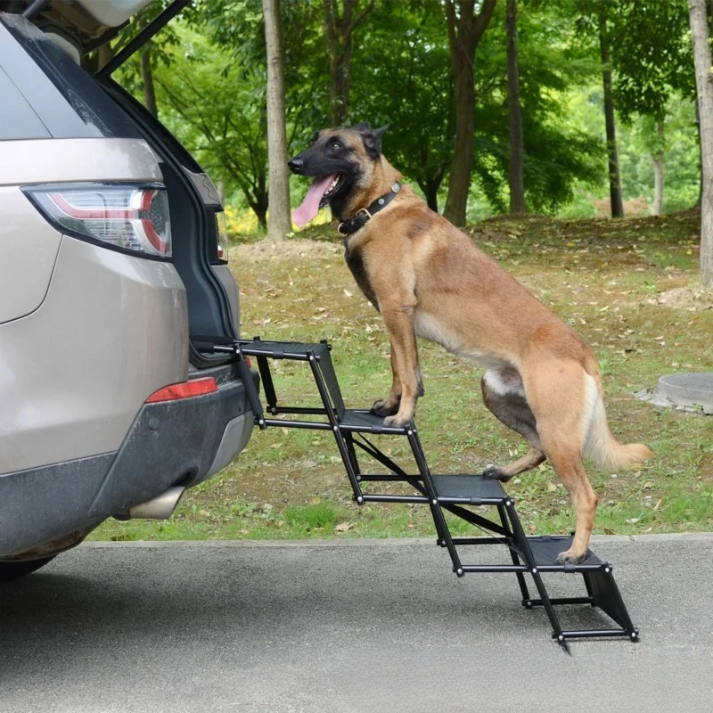 Outdoor Car Dog Ramp Pets Boarding Alighting Platform Ladder Dog Ramp plastic Foldable For Car Trunk Pets Dog Stairs