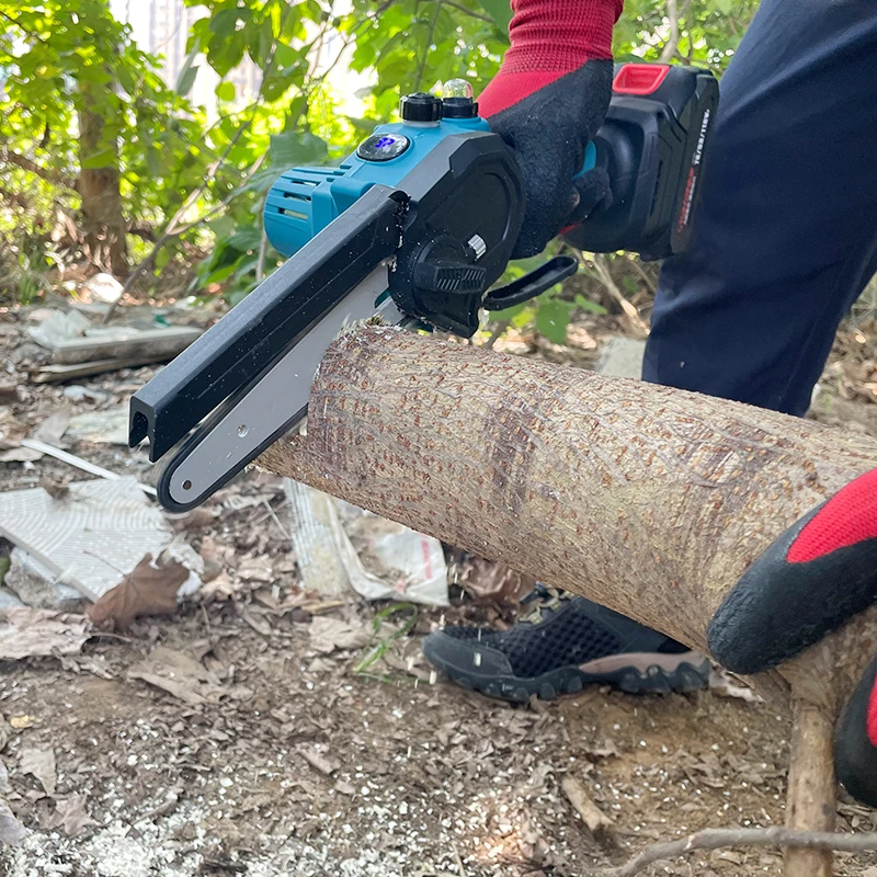 Cordless 21V Lithium Battery Powered Hand Professional 6 Inch Trees Wood Small Cordless Chain Saws