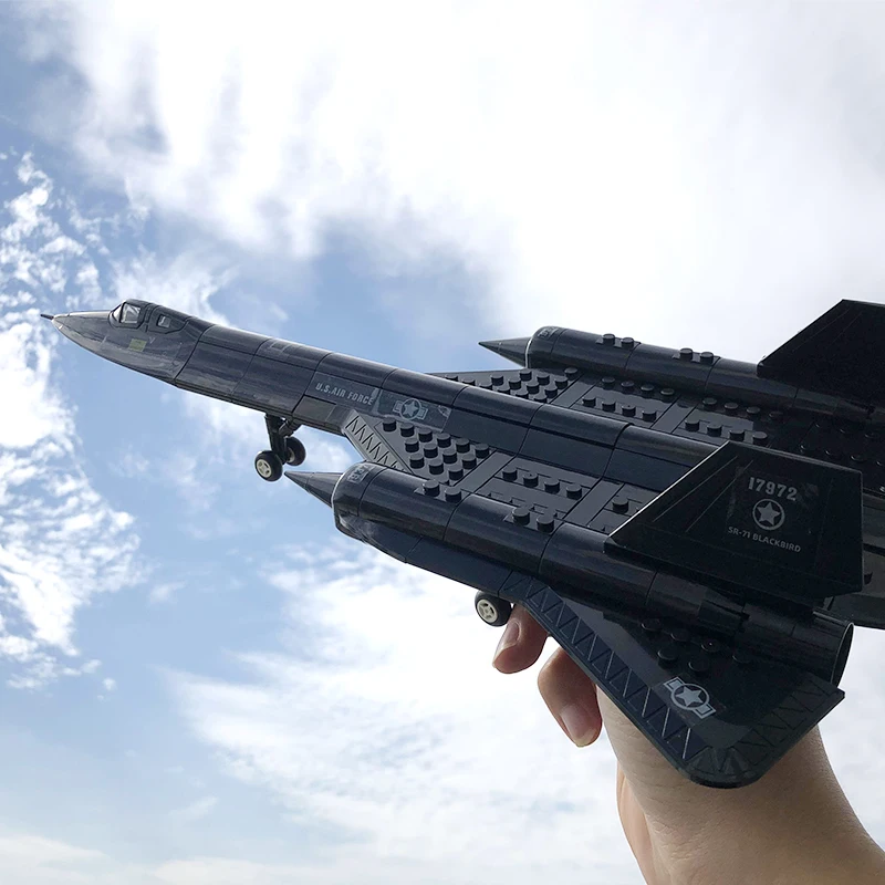 4005 Military Series SR-71 BLACKBIRD Model Compatible Small Particle Kids Educational Assemble Building Block Toy Set Juguetes