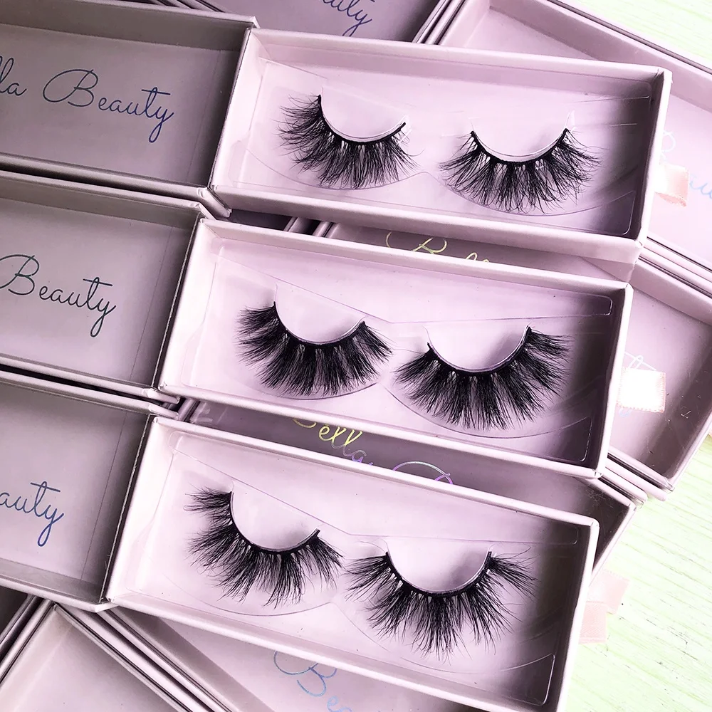 Own Brand Eyelash Boxfor Eyelash Box Eye Lashesh Box Blue 3d Mink Cosmetic Packaging Corrugated Board Handmade Hand Made Lashes
