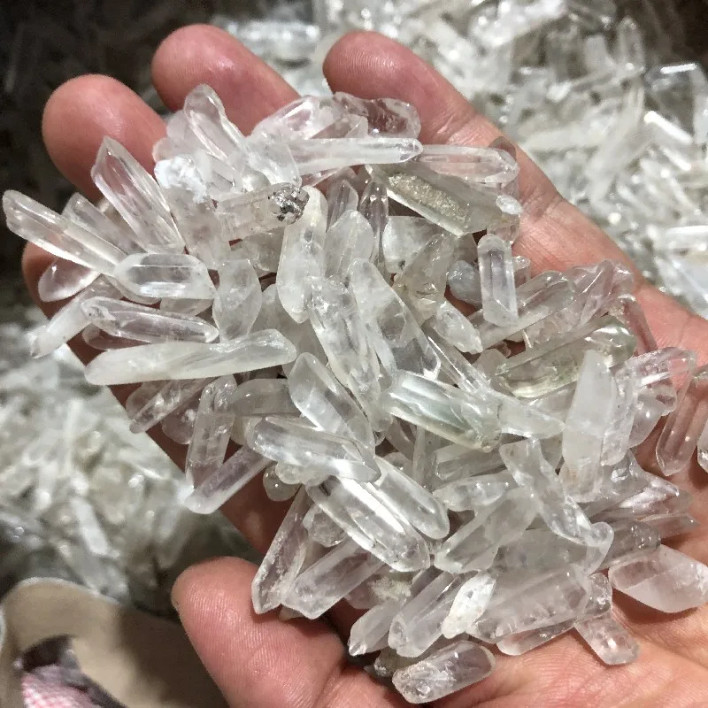 Wholesale High Quality Raw Crystal small size mini Terminated Point Clear Quartz Point Crystal Strip rough wand wands