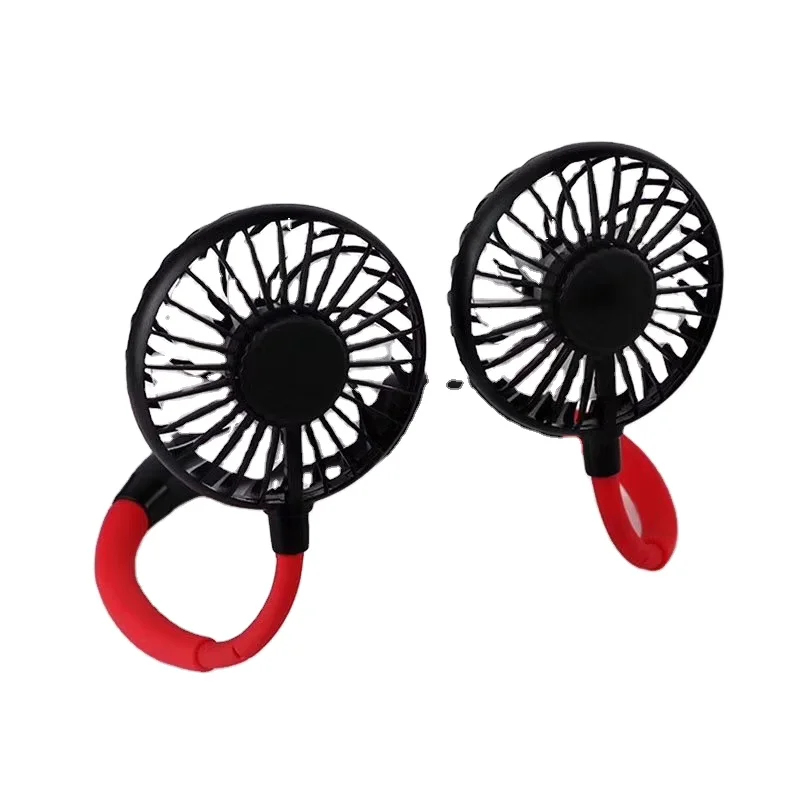 new adjustable mini usb rechargeable fan portable neck sport fan neckband desk hand air fan cooling conditioning