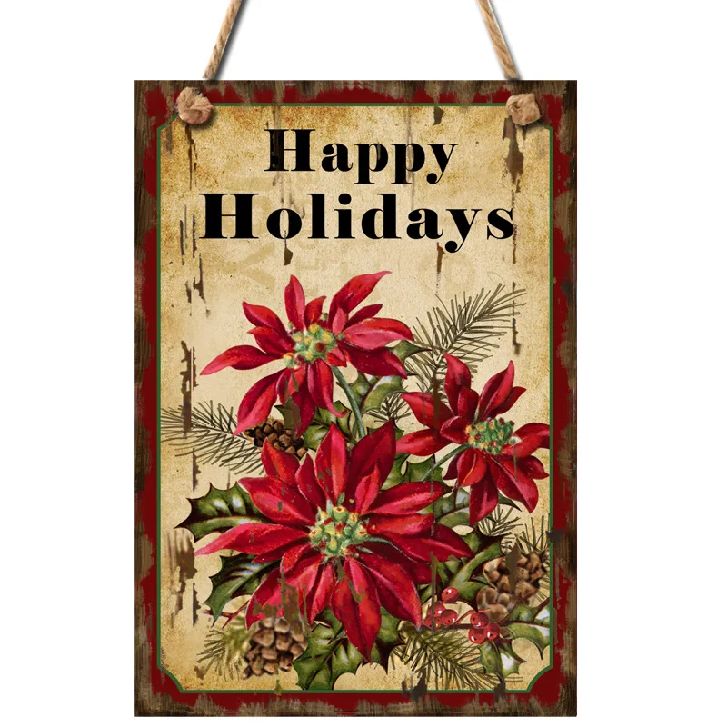 European And American Wooden,Christmas Tree Decoration Listing Indoor And Outdoor To Welcome Christmas Eve Wall Craft Pendant