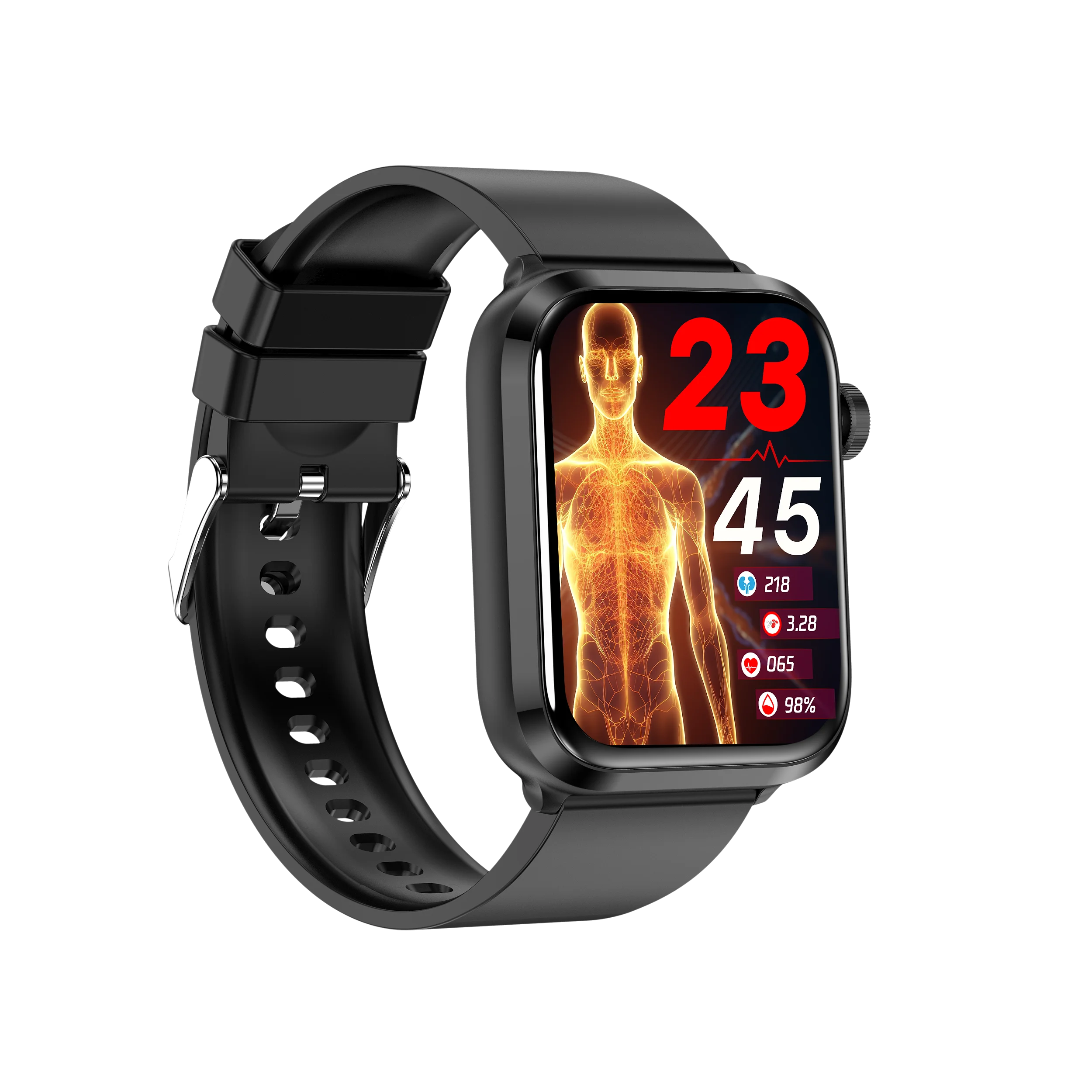 New F220 Laser Therapy Bt Sos Emergency Call Non-Invasive Blood Uric Acid Lipid Monitoring Multi Health Care Smart Watch F220