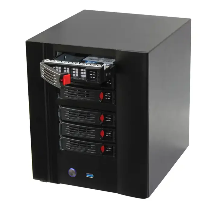 Tower nas storage server case 6 hot swap bays industrial server chassis