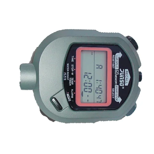 Chronometer Double Rows 60 Memory Running Training Metal Pocket Stopwatch Professional Handheld Electronic Sports Stopawtch