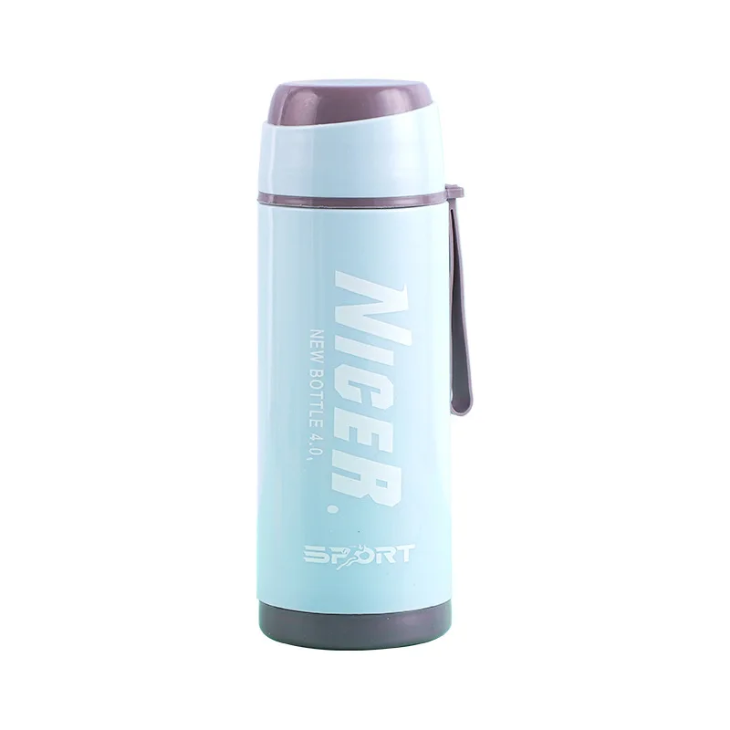 Cheap price double wall glass water bottle with unbreakable NICE plastic shell