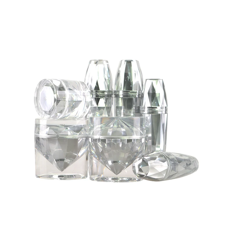 High End Custom Empty 15g 50g Cream Luxury Cosmetic Gold Acrylic Jar candle holders lanterns and candle jars