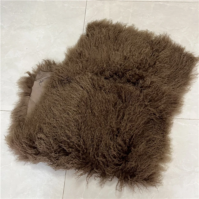 Мохнатый натуральный монгольский меховой ковер из овчины