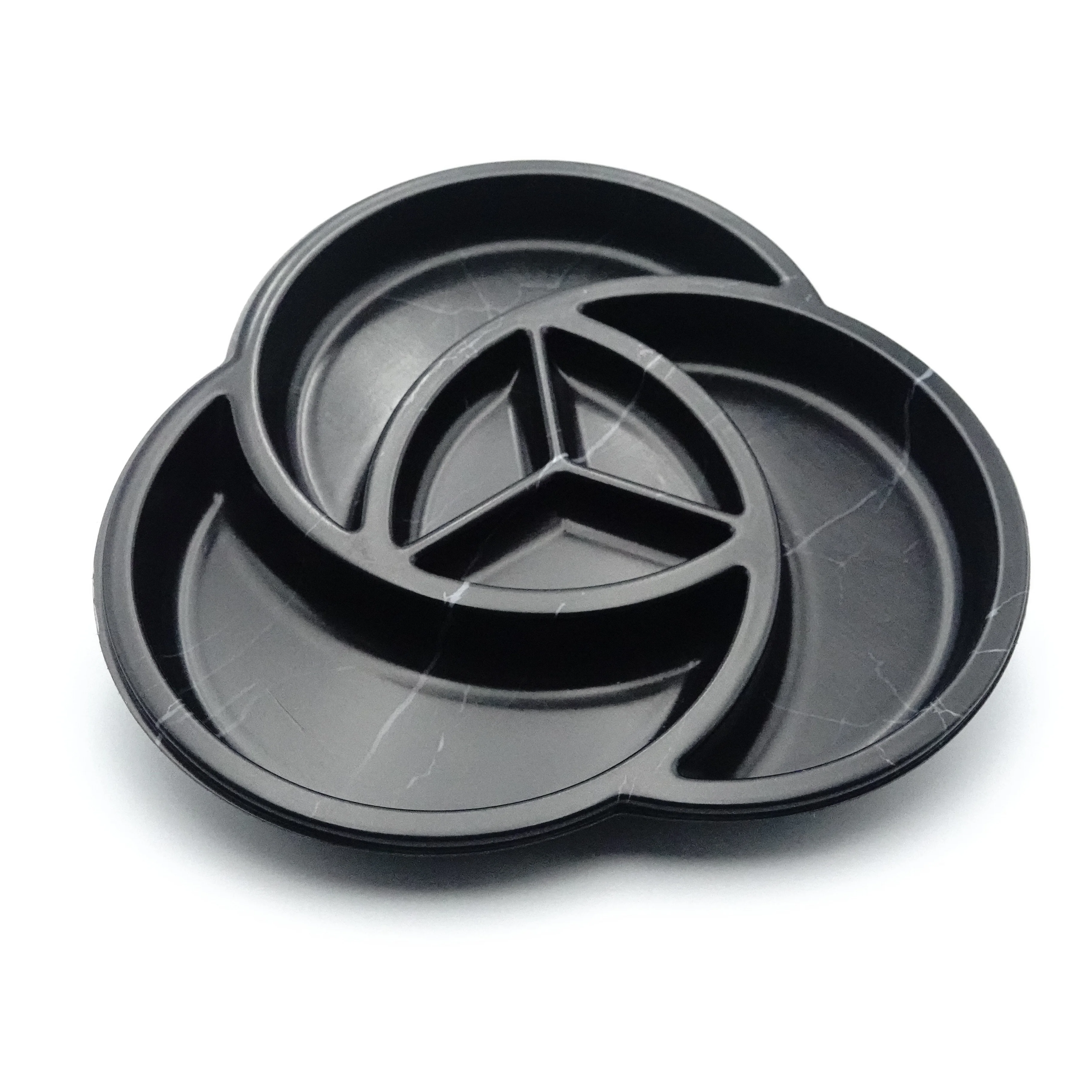 special design divided compartments deli snack fruit vegetable packaging plastic food serving tray