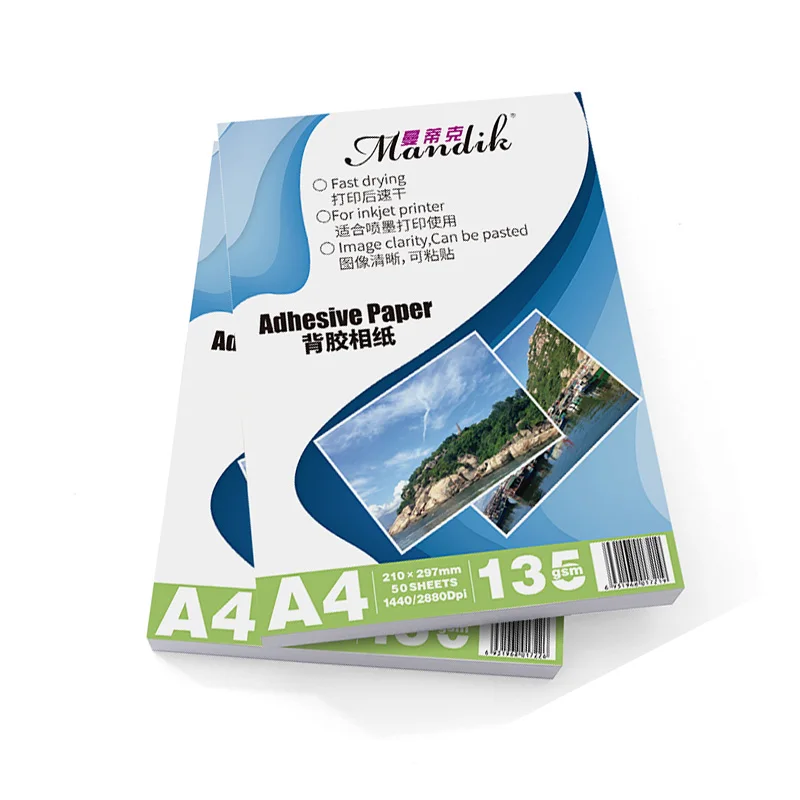 135gsm Self Adhesive Glossy Photo Paper A3 A4 Size