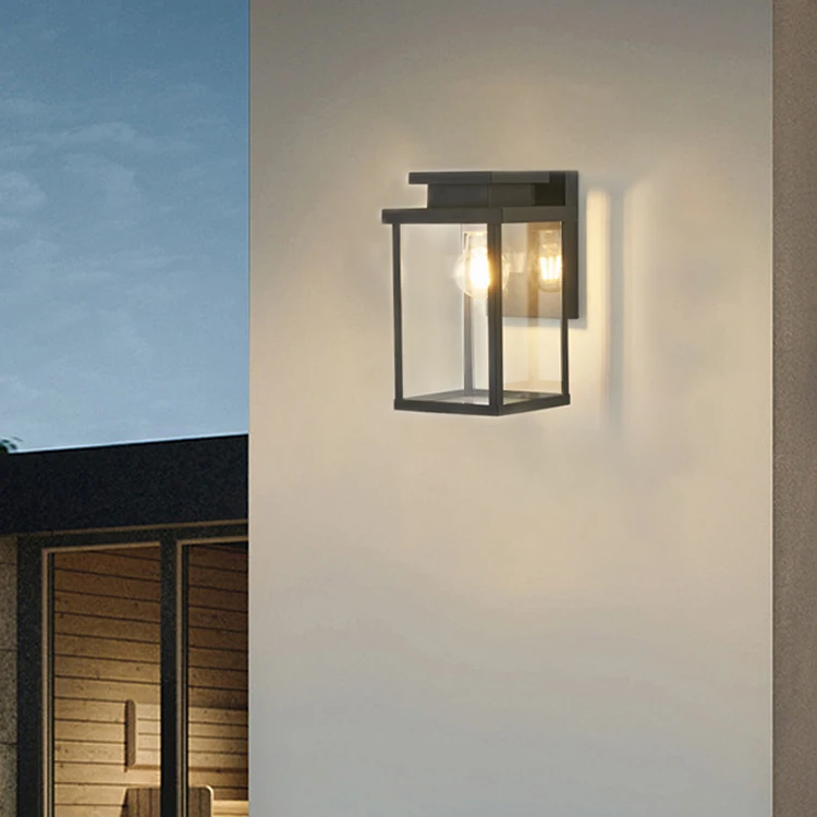 Popular square glass cover outdoor wall lamp decoration LED street lamp