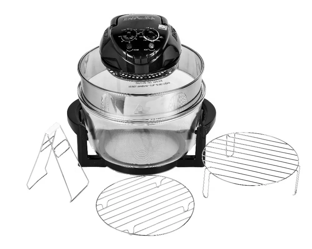 110-120V/17L 12 л расширитель кольца вкус коммерческая нержавеющая сталь горшок набор стеклянных чаш турбо газовая духовка с галогеновым нагревателем