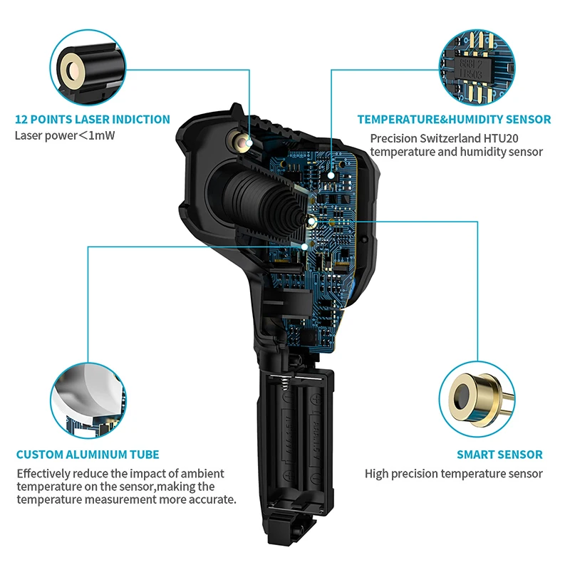 MESTEK IR01B Handheld Digital Thermometer -50 to 550 degree Non Contact Digital Thermometer for industry IR01B