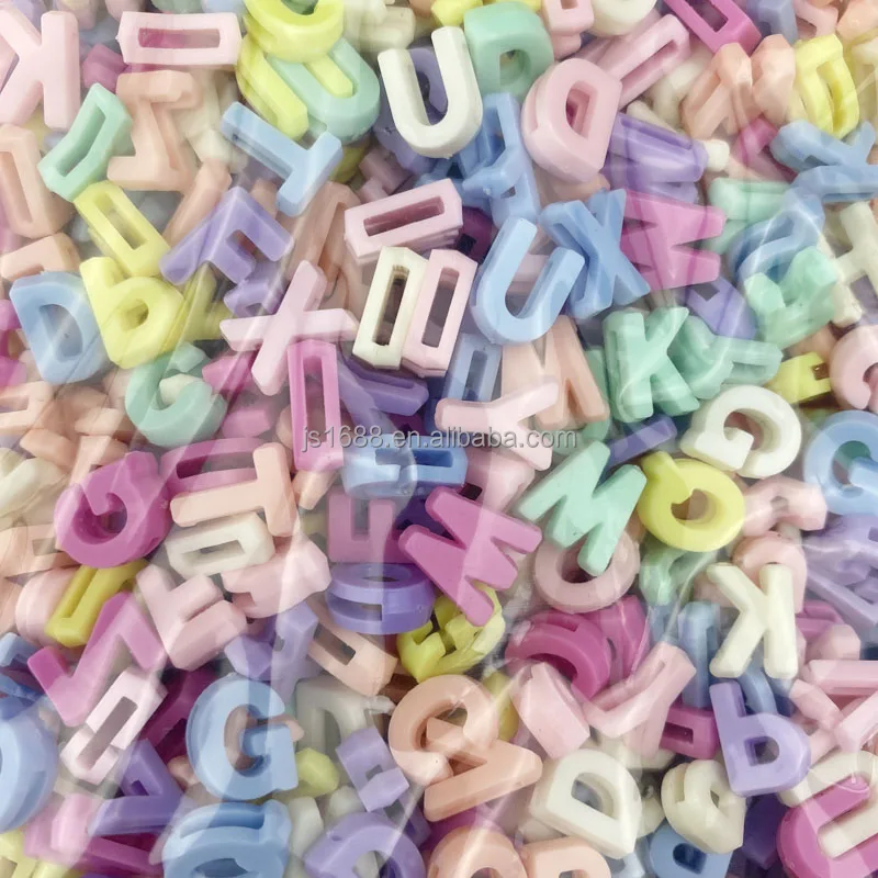 450g/bags DIY spring color plastic English mix letter beads for jewelry making cute alphabet loose beads accessories bulk