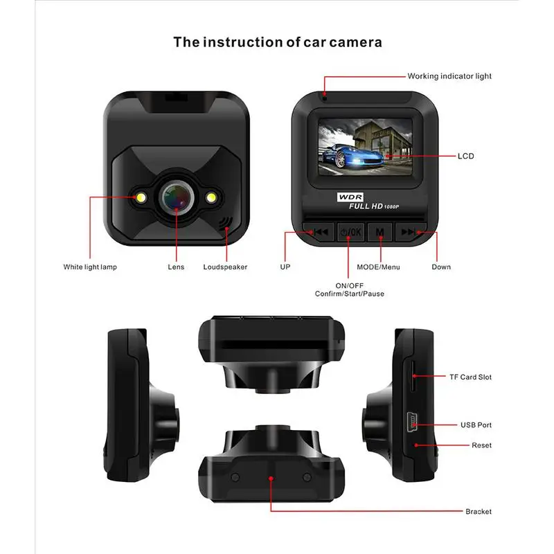 car camera 4k dashcam mini car blackbox front camera night vision driving recorder dash camera video DVR full hd 1920*1080 card