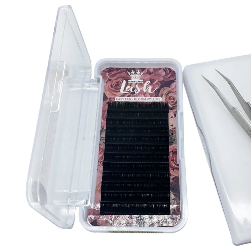 Easy fan mega Russian Volume lashes 7-16mm JBCD Curl Eyelash Extension 0.03 0.05 0.07 blooming eyelashes