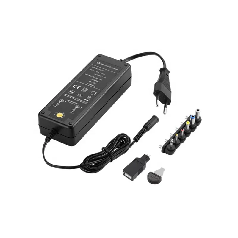 Yingjiao Laptop 60W Universal 6V 7.5V 9V 12V 15V 19V Multi Voltage DC Output Power Adapter Charger For Computer