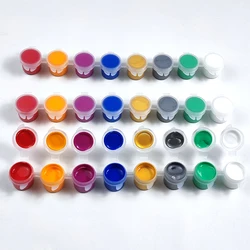 Waterproof Permanent Paint Mini 5ml 8colors Strip Pot Acrylic Paint Sets for Canvas Rock Fabric