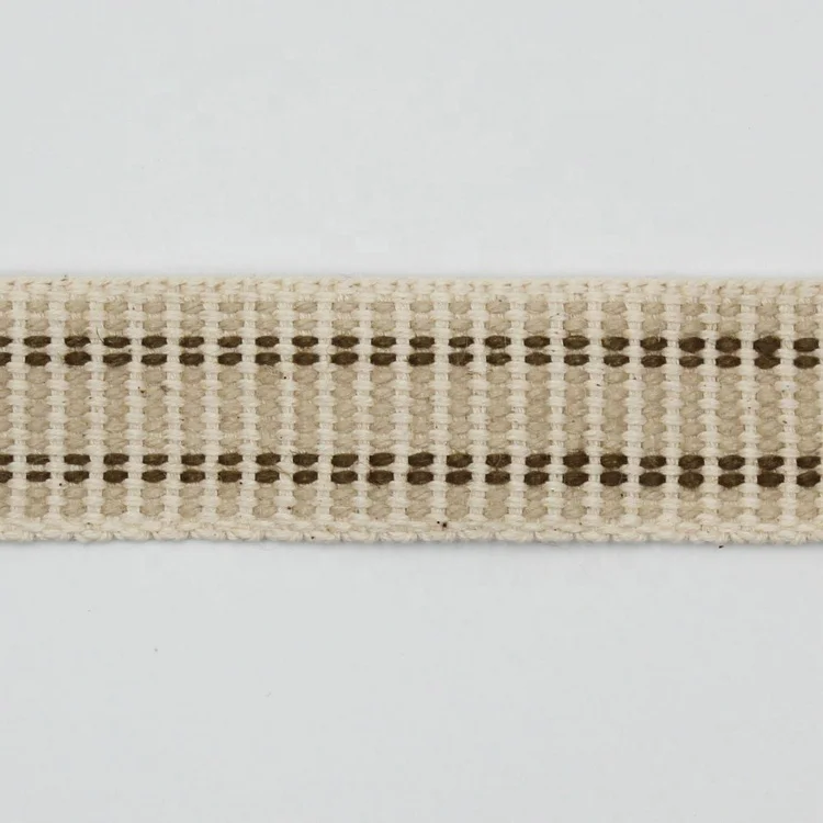 Gradient garments lawn chair webbing cotton woven canvas webbing belt strap